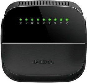 Wi-Fi роутер D-LINK DSL-2740U/R1A, ADSL2+, черный