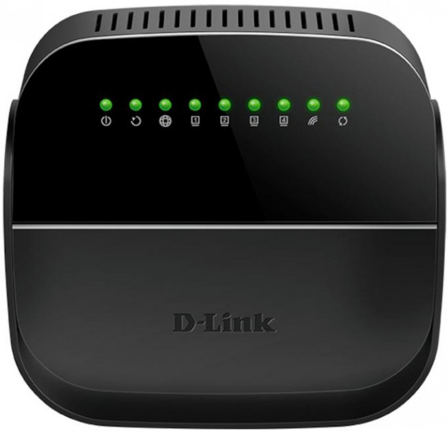 Wi-Fi роутер D-LINK DSL-2740U/R1A, ADSL2+, черный
