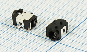 Гнездо питания 1.0D3.5 на плату, угловое, экранированное, для ноутбука, SMD, 4 контакта; №11020 гн пит DC 1,0D3,5\4Cэкран\ SMD\плат\угл\PJ03