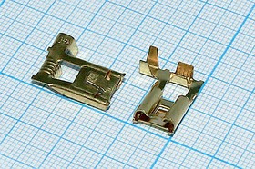 Клемма гнездо 8,0x0,8, 0,4, S1,0-2,5, латунь, угловая, защелка; №2684 клемма гн 8,0x0,8\0,4\S1,0- 2,5\лат\угл\\защелка\