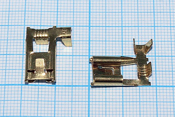 Клемма гнездо 8,0x0,8, 0,4, S1,0-2,5, латунь, угловая, защелка; №2684 клемма гн 8,0x0,8\0,4\S1,0- 2,5\лат\угл\\защелка\