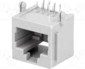 RJ45GPCB, Гнездо, RJ45, PIN: 8, Контакты: фосфор-бронза, позолота, Конф: 8p8c