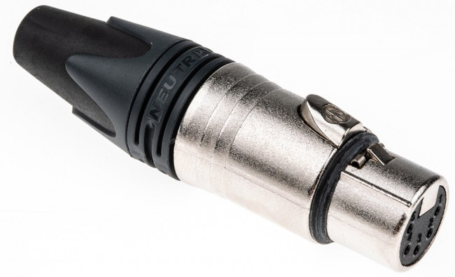 NC5FXX, XLR Connectors 5P FEM NICKEL HOUSE SILVER CONTACTS