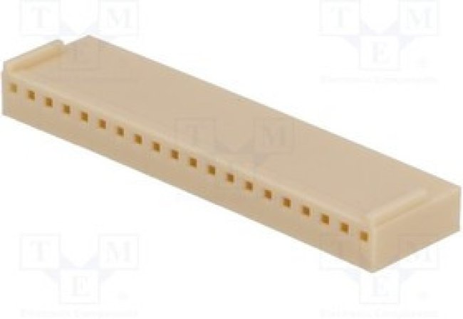 NS25-G20, Вилка, провод-плата, "мама", NS25, 2,54мм, PIN: 20, без контактов