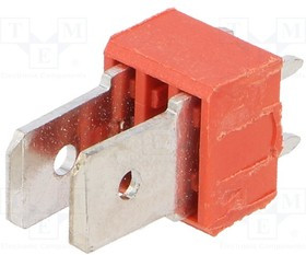 KEYS7817, Наконечник: плоский, 6,4мм, 0,8мм, THT, латунь, луженые, 500В, 15А