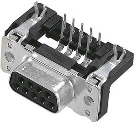 09662526613, D-Sub Standard Connectors DSUB SV FEM SSDP ANG73-254 15P