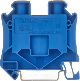 TUR-16-BU, Клемма проходная , винтовой зажим, 2 точки подключения, 16 кв.мм, синяя TUR-16-BU, Клемма проходная , винтовой зажим, 2 точки подключения, 16 кв.мм, синяя