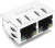 JXR8-1003NL, Modular Connectors / Ethernet Connectors RJ45 1x2 Cat5e Pin-in-Paste