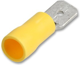 STMDD5-250, Push On Blade Crimp Terminal Yellow 48A, 100 Pack