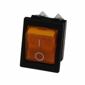 C1353ALBA3-602AW, Rocker Switches DPST Rocker Switch, Lit 230V Amber