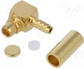 RF12-08A-T-21-50-G, Вилка, MMCX, "папа", угловой, 50Ом, RG178U, пайка,обжим, на провод