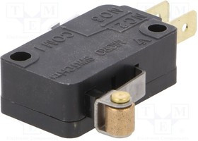 V7-1C13D8-201, Микропереключатель SNAP ACTION, с роликом, SPDT, 15A/277ВAC