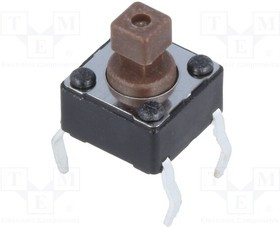 DTS-644N, Микропереключатель TACT, SPST-NO, Пол: 2, 0,05A/12ВDC, THT, нет