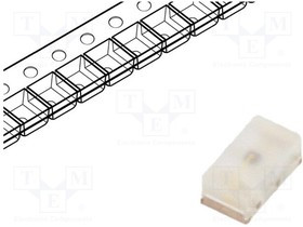 TLMP1100-GS15, LED; SMD; 0603; green; 6.3?15mcd; 1.6x0.8x0.6mm; 80°; 1.8?2.4V; 20mA