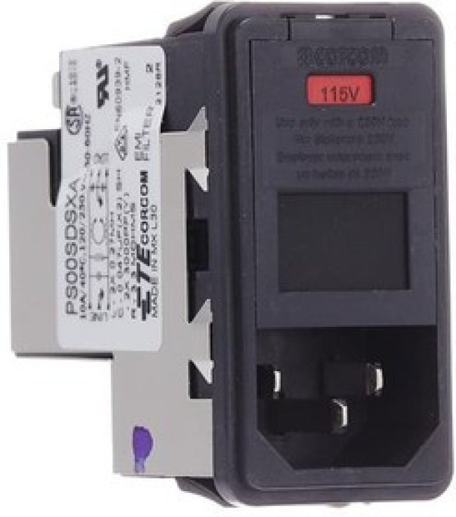 PS00SDSXA, AC Power Entry Modules 10A DUAL FUSE SNAP IN MOUNT