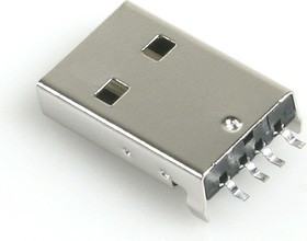 USB-ASM (DS1098-B), Вилка угловая SMD на плату, тип А