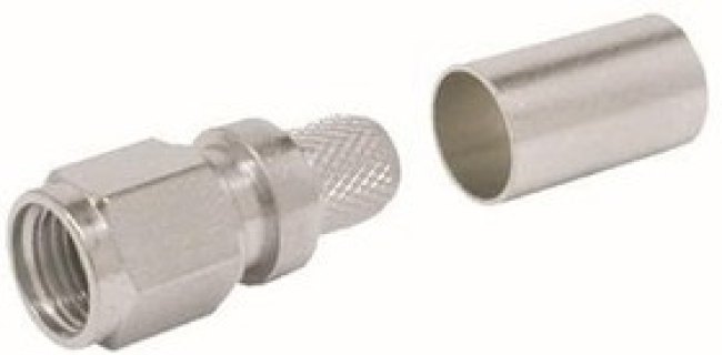 TC-240-SM-RP, RF Connectors / Coaxial Connectors SMA-Male (plug) crimp/reverse polarity (female pin)