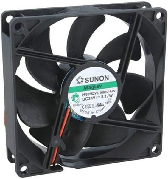 PF92252V3-1000U-A99, Вентилятор осевой, 24ВDC, 92x92x25мм, подшипник Vapo, 109,85куб.м/ч, 41,6дБА PF92252V3-1000U-A99, Вентилятор осевой, 24ВDC, 92x92x25мм, подшипник Vapo, 109,85куб.м/ч, 41,6дБА