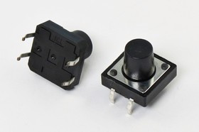 Тактовая кнопка, 12x12x10, алгоритм работы NO, контакты 4PF, TS-2201