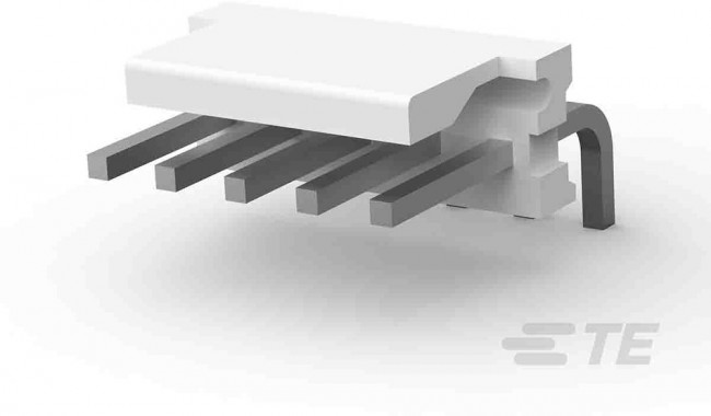 640389-5, MTA-156 Series Right Angle Through Hole Pin Header, 5 Contact(s), 3.96mm Pitch, 1 Row(s), Unshrouded