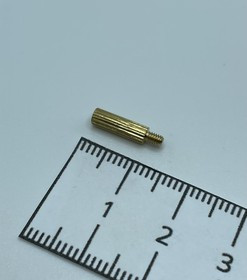 Стойка для печатных плат латунная М2 с накаткой, высота 10+3 мм, (папа-мама)