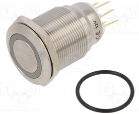 LAS1GQ22-11ZEY12VS, Переключатель: антивандальный, Пол: 2, SPDT, 3A/220ВAC, 5A/24ВDC