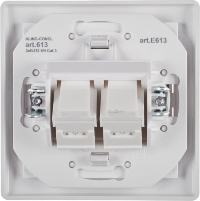 Телефонная розетка PRESTIGE 2xRJ12 6/4 Cat3, белая 613.00 113060 Телефонная розетка PRESTIGE 2xRJ12 6/4 Cat3, белая 613.00 113060