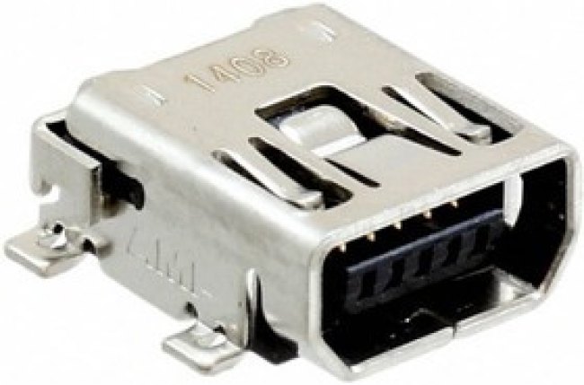 1734328-1, Разъем Mini USB тип AB, USB 2.0, розетка, 5 вывод(-ов), Поверхностный Монтаж (SMD), Прямой Угол 1734328-1, Разъем Mini USB тип AB, USB 2.0, розетка, 5 вывод(-ов), Поверхностный Монтаж (SMD), Прямой Угол