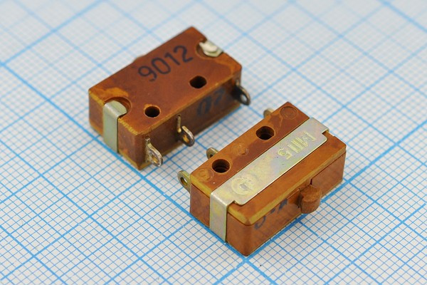 Микропереключатель, размер 20x 8 x12, 4&amp;3А, переключение ON-(ON), размер концевика H13.5, МП5