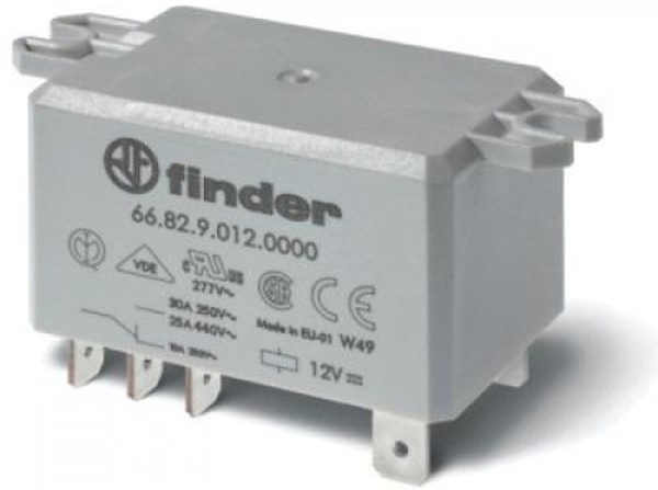 Силовое реле 2 CO конт. 30а, 230в Ac, подключение через fAston, фланц монт., 668282300000 Силовое реле 2 CO конт. 30а, 230в Ac, подключение через fAston, фланц монт., 668282300000