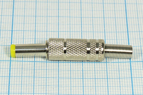 Разъем питания DC вилка , 5.5d2.1x14, 2C, , на кабель, пружинный хвост