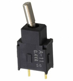 A11HP, Toggle Switches SPST ON-OFF .248 FLAT STRT PC .4VA