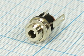 Разъем питания DC розетка, d1.3 D3.5, 3C, ON-OFF, на блок М8