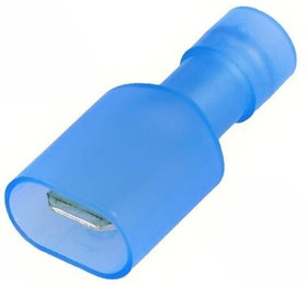 BM 80280, Наконечник: плоский, 6,3мм, 0,8мм, "папа", 1,5-2,5мм2, обжим, синий