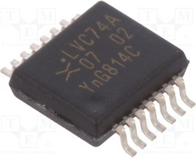 74LVC74ADB.112, IC: цифровая; D триггер,обнуляемая; Ch: 2; CMOS,TTL; SMD; SSOP14