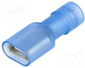 BM80291, Наконечник: плоский, 6,3мм, 0,8мм, "мама", 1,5-2,5мм2, обжим, синий