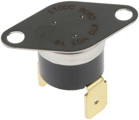 2455RM 9082-470 L100, Bi-Metallic Thermostat, Opens at +100°C, +150°C Max, NC, Manual Reset, Bracket Mount