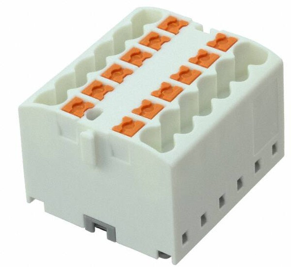 3273428, DIN Rail Terminal Blocks PTFIX 12X2,5-G WH 2.5mm2 ADHESIVE MNT
