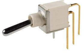 ET07MD1AVBE, Switch Toggle ON OFF Mom SPDT Round Lever PC Pins 20VAC 20VDC 0.4VA PC Mount with Bracket Medical Bulk