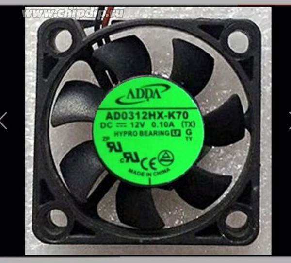 Вентилятор ADDA AD0312HX-K70 12v 0.08a 2pin 30x6