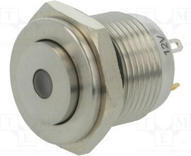 V16-10S-12R-S, Переключатель антивандальный, Положения 2, SPST-NO, 2A/36ВDC