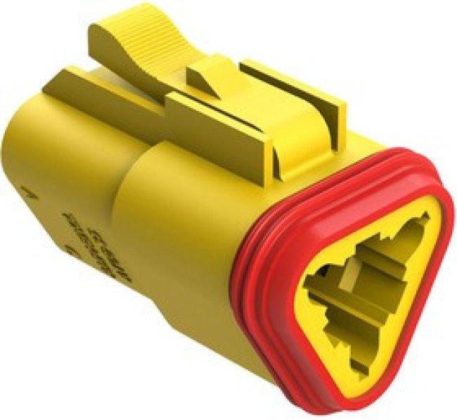 AT06-3S-YEL, AUTOMOTIVE HOUSING, PLUG, 3POS, 13A, YEL