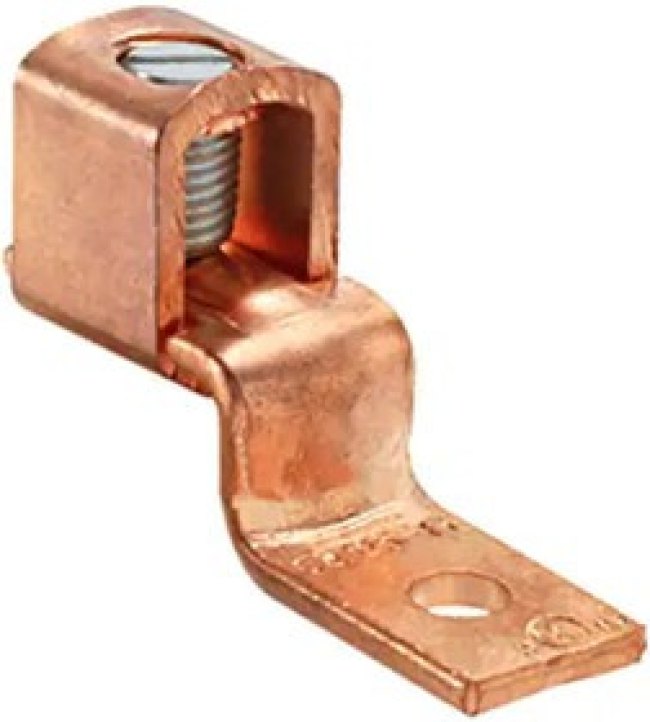 CB70-14-CY, TERMINAL, MECHANICAL LUG, M6, 2 AWG