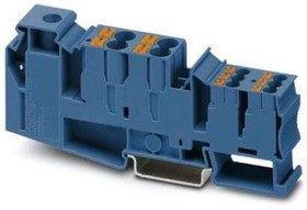 3214081, DIN Rail Terminal Blocks PTU 35/4X6/6X2,5 BU