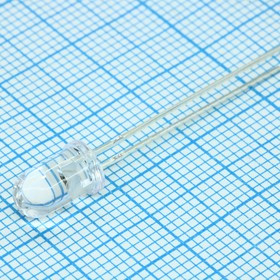 FYL-5013BC, Светодиод 5 мм, суперяркий синий, прозрачный, 470 нм, 1000 мКд, 20°