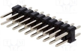 PLD-20 (DS1021-2x10SF11-B), штыри на плату двухрядные 2х10 шаг 2,54мм PLD-20 (DS1021-2x10SF11-B), штыри на плату двухрядные 2х10 шаг 2,54мм
