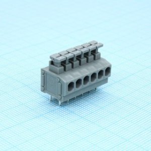 DG235-3.81-06P-11-00A(H), Нажимной безвинтовой клеммный блок на 6 контактов. Зажим типа торцевой контакт. Серия DG235-3.81 DG235-3.81-06P-11-00A(H), Нажимной безвинтовой клеммный блок на 6 контактов. Зажим типа торцевой контакт. Серия DG235-3.81