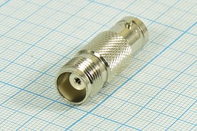 Высокочастотный переходник гнездо BNC на гнездо TNC; №558 гн BNC-гн TNC