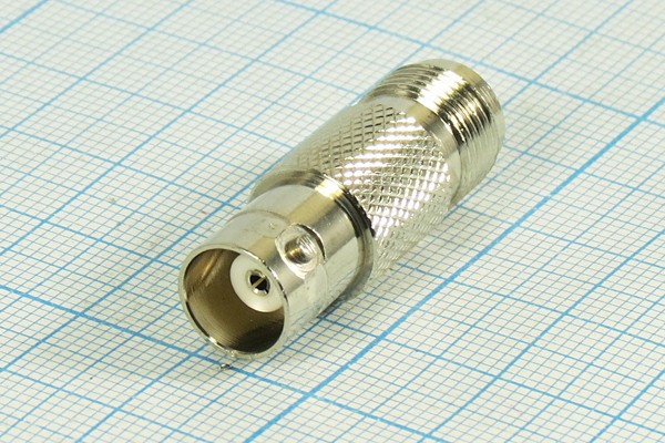 Высокочастотный переходник гнездо BNC на гнездо TNC; №558 гн BNC-гн TNC