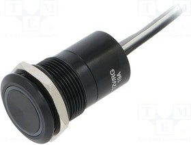 BG-MC19LCBRG, Переключатель: емкостный, Пол: 2, SPST-NC, 0,01A/12ВDC, IP68, 20мОм